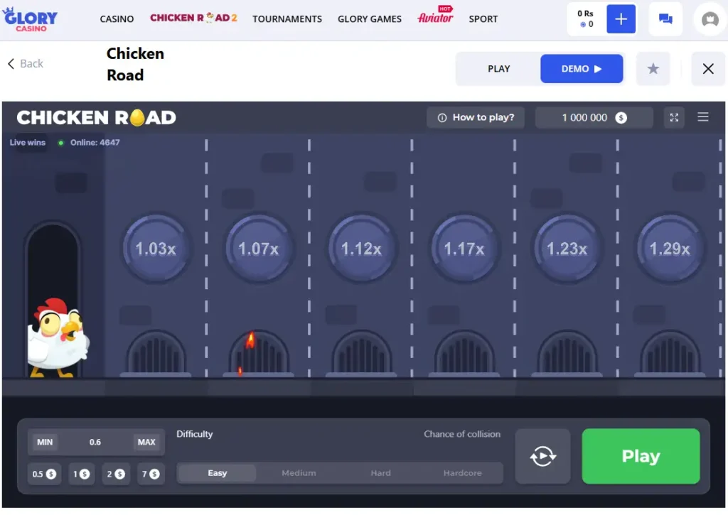 Glory Casino Best Site for Play Chicken Road